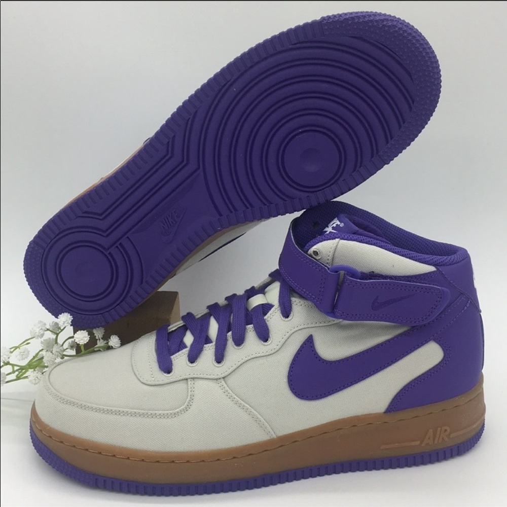 Nike Air Force 1 Mid ‘07 TXT light bone/dark iris - Picture 2 of 8